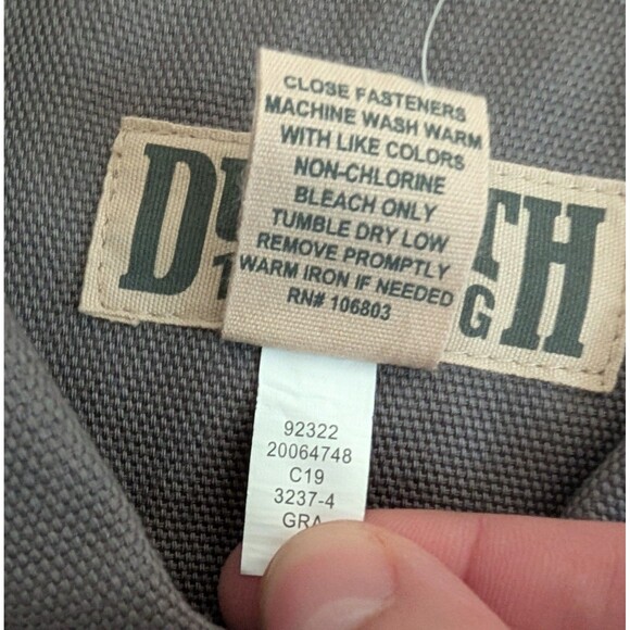 Duluth Trading Jacket Mens 2XL Tall Fire Hose Limber Lined Snap Canvas Shirt NWT - Picture 7 of 11